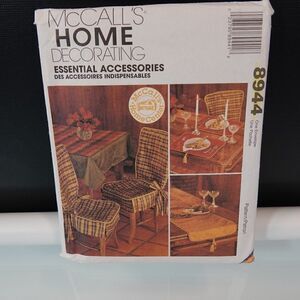 McCall's 8944 Sewing Pattern Home Decorating